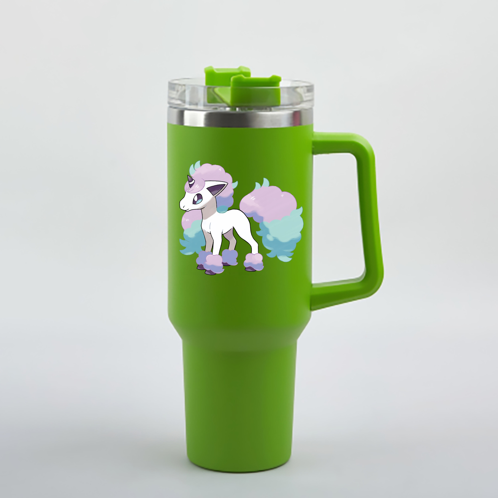 （画像用） ポケットモンスター Pokémon 1200mL車用タンブラー - クリスタルステッカー（プラスチックストロー付き）